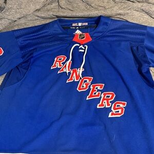 Adidas Blue and Red Hockey Jersey
